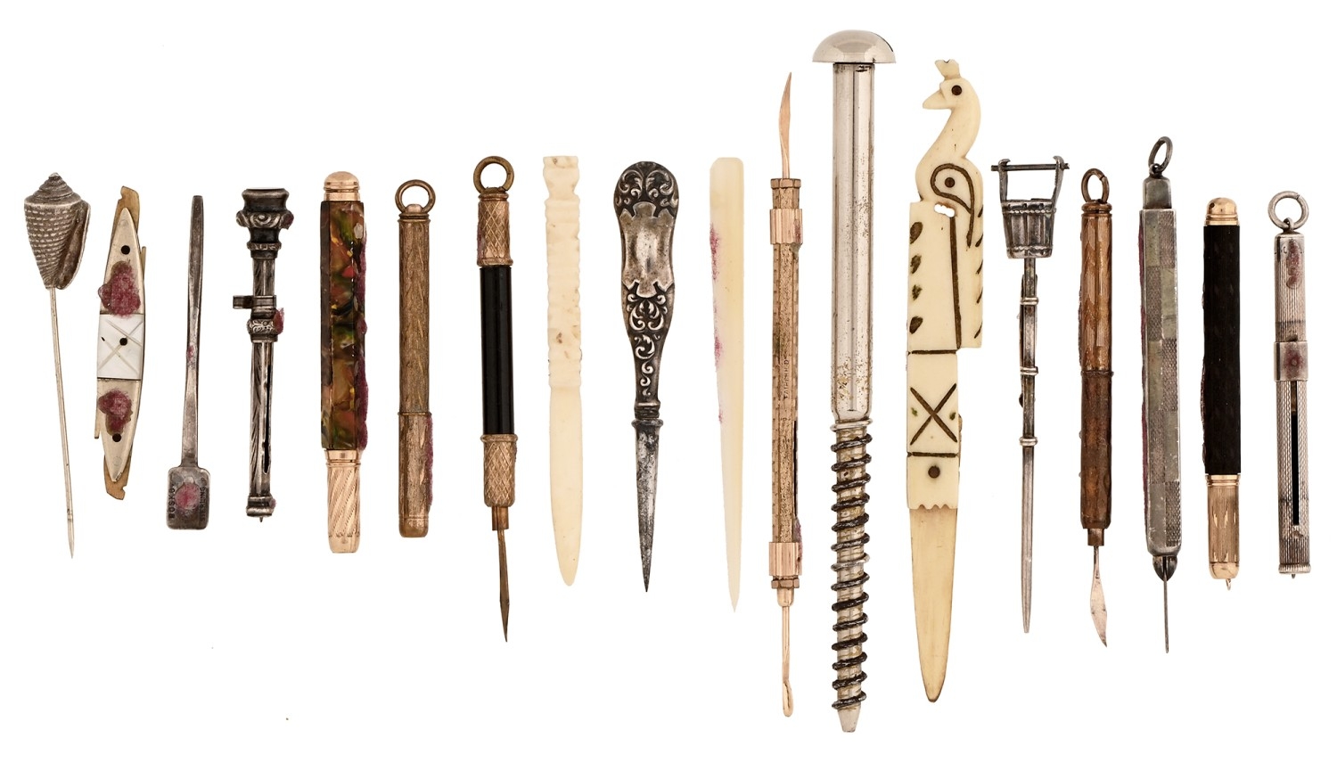 Miscellaneous Victorian silver and other toothpicks and other articles
