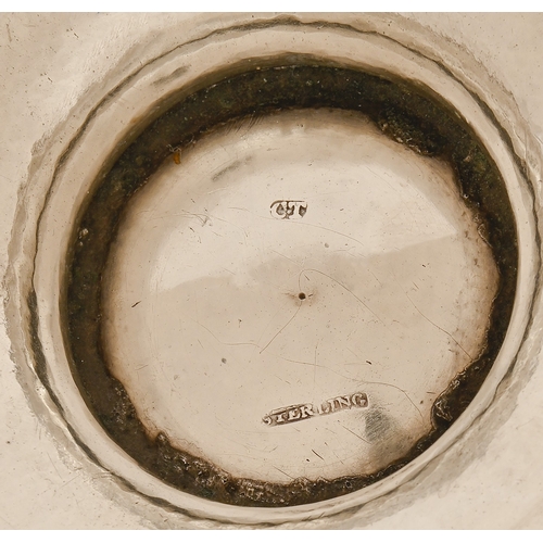 325 - Cork silver. An Irish provincial coffee pot, with beaded spout and engraved border of paterae altern... 