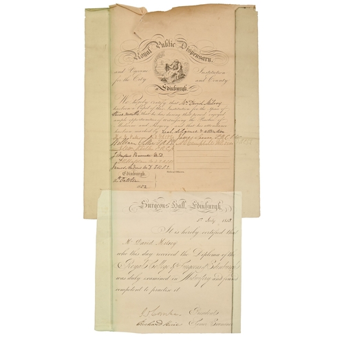 589 - British Army, Medical Staff. Dr. David Milroy, MD, FRCS (1826-1864), of Roxburghshire, seven of his ... 