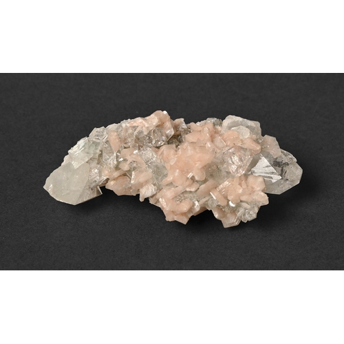 586 - Cumbrian minerals. Linarite with Cerussite, Red Gill Mine, Caldbeck Fells, 133mm, Hematite and Quart... 