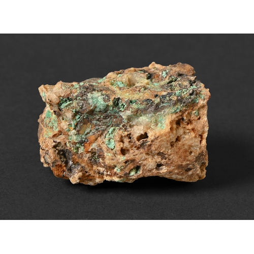 586 - Cumbrian minerals. Linarite with Cerussite, Red Gill Mine, Caldbeck Fells, 133mm, Hematite and Quart... 