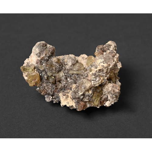 597 - Chalcancite, Rammelsberg, Germany, 84mm, Wolframite, Schlaggenwald, Bohemia, 69mm, Celestine, possib... 