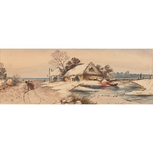 684 - A. Beebe, second-half 19th century - Courting Renaissance Figures, signed and dated 1875, watercolou... 