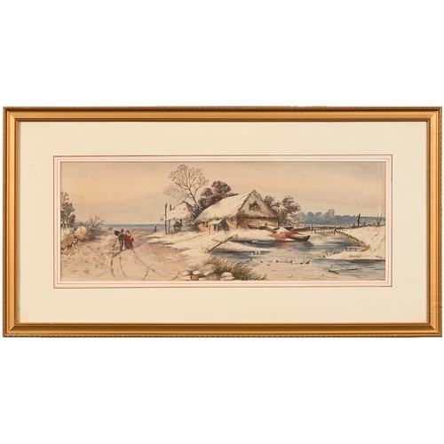 684 - A. Beebe, second-half 19th century - Courting Renaissance Figures, signed and dated 1875, watercolou... 