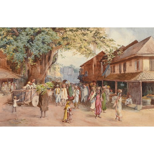 689 - Indian School, 20th century - Figures of the Mughal Court, a pair, gouache and gilt, 11 x 7.5cm, fra... 