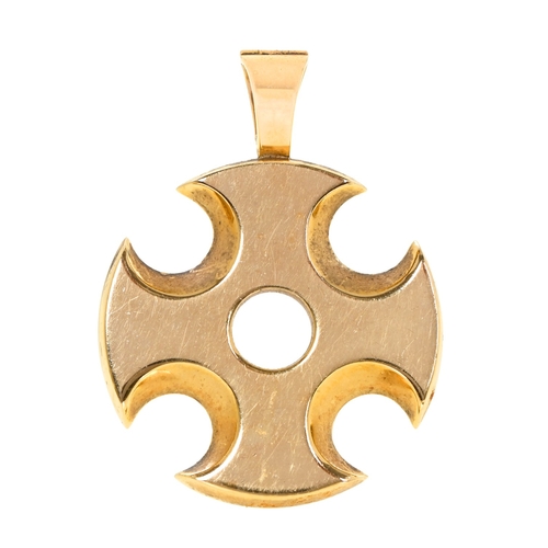 53 - Theo Fennell. An 18ct gold pendant in the form of a cross, 47mm h, signed, maker's mark, London 1994... 