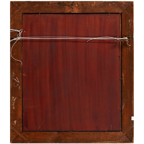 645 - Follower of Sir Godfrey Kneller - Portrait of a Lady, bust length in a blue dress with pearls, feign... 