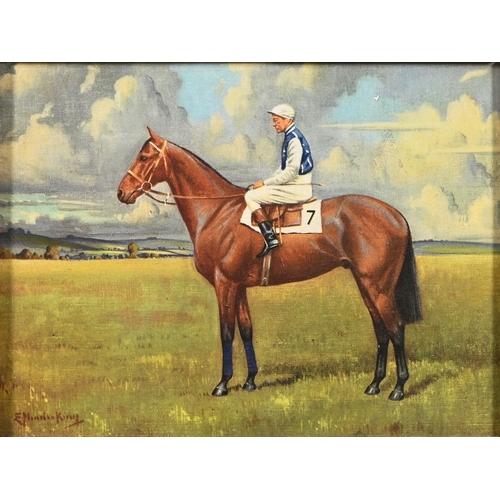 653 - Kingsley S. Chalon (1872-1932) - Two Horses and a Foal in a Stable, signed, oil on panel, 29 x 39cm;... 