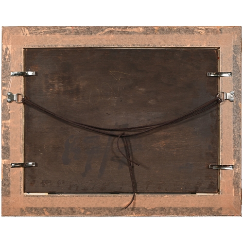 653 - Kingsley S. Chalon (1872-1932) - Two Horses and a Foal in a Stable, signed, oil on panel, 29 x 39cm;... 