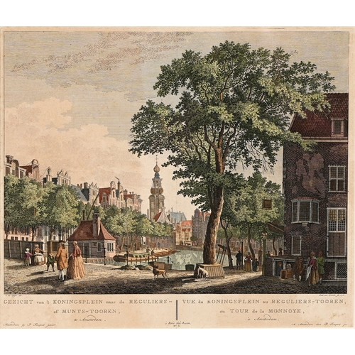 656 - After&nbsp;Hermanus Petrus Schoute (1747-1822) - Amsterdam in Winter; Amsterdam in Spring, two, Amst... 