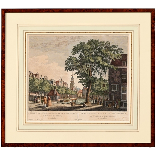656 - After&nbsp;Hermanus Petrus Schoute (1747-1822) - Amsterdam in Winter; Amsterdam in Spring, two, Amst... 