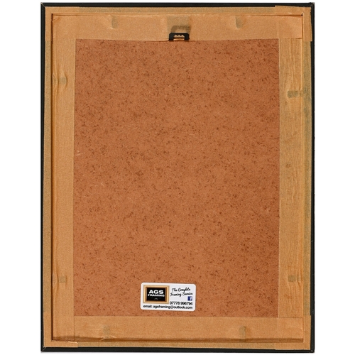 667 - An Indian illuminated leaf, 19th c, in the Mughal manner, centred by a dignitary on horseback, with ... 