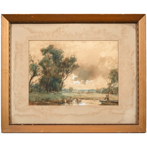 669 - Lester Sutcliffe (1848-1933) - Still Life of Pink and Yellow Primroses in Water, signed, oil on canv... 