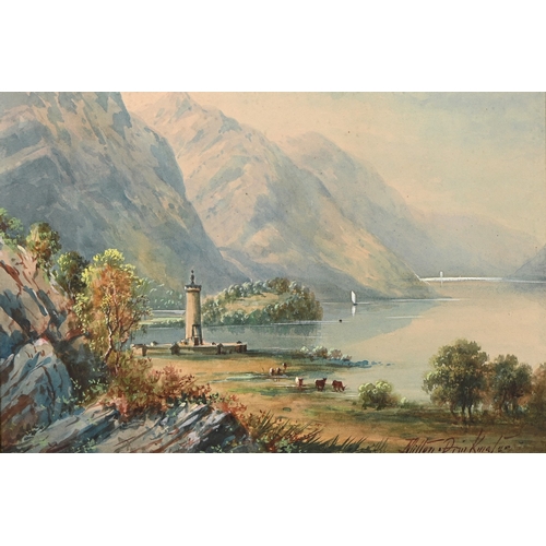 670 - Albert Milton Drinkwater (1860-1917) - Lakeland Capriccios, a pair, signed, watercolours, 20.5 x 30c... 