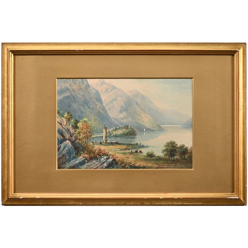 670 - Albert Milton Drinkwater (1860-1917) - Lakeland Capriccios, a pair, signed, watercolours, 20.5 x 30c... 