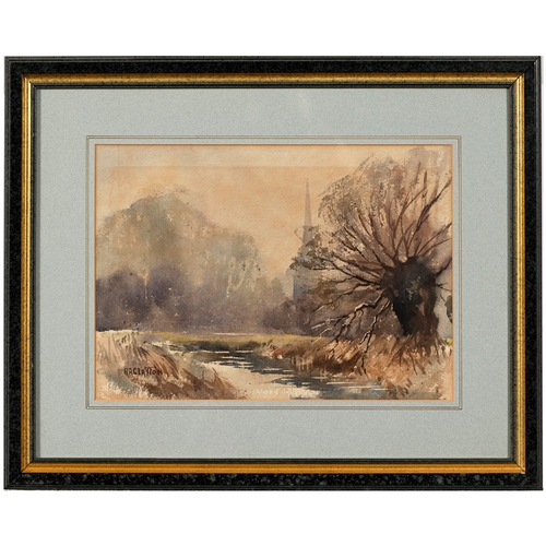 673 - M. Goodman, 2014 - Wollaton Hall, Nottingham, signed and dated, watercolour, 36.5 x 26.5cm; five wor... 