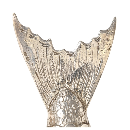 219 - A German silver articulated fish box, with green glass eyes, 24cm l, by Ludwig Neresheimer of Hanau,... 