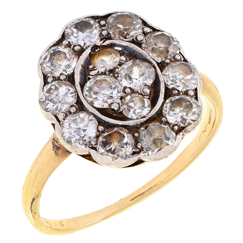 43 - A diamond ring, with old cut diamond, in gold, 3.5g, size A