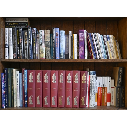 567 - Books. Six shelves of general stock, 20th c and later, fiction and non-fiction, including 1960s Punc... 