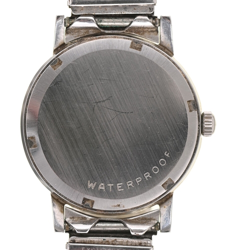 57 - An Omega stainless steel gentleman's wristwatch, marked on case back Waterproof, 36mm diam... 