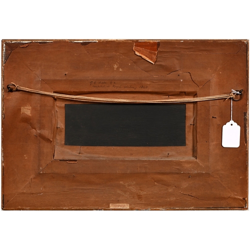 599 - Attributed to George Elgar Hicks RA - Schooners on the Shore, the background with figures, a church,... 