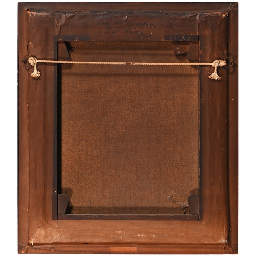 612 - Robert Harris, mid-19th century - Portrait of R. Kingsbury, half-length, seated, attributed, titled&... 