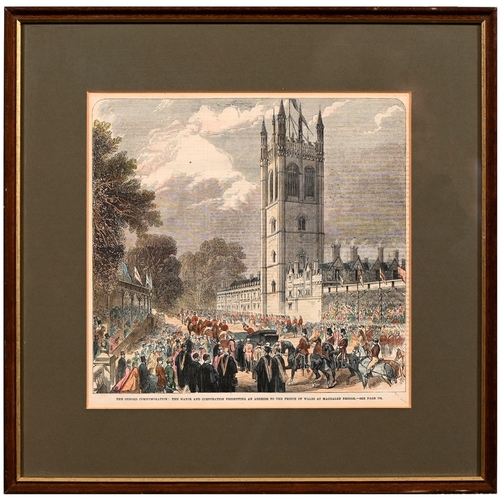 613 - English School, early-mid 19th century - St John's Pulpit, Magdalen College, Oxford, titled verso, w... 