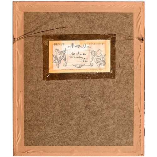 613 - English School, early-mid 19th century - St John's Pulpit, Magdalen College, Oxford, titled verso, w... 