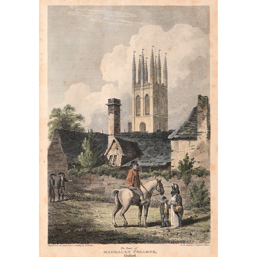 613 - English School, early-mid 19th century - St John's Pulpit, Magdalen College, Oxford, titled verso, w... 