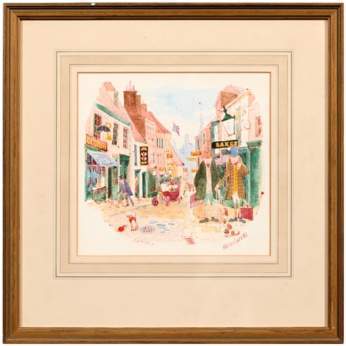 614 - Colin Carr (1929-2002) - Fred Hunt's Removal Van, Lincoln; White Hart, Lincoln; High Street, Lincoln... 