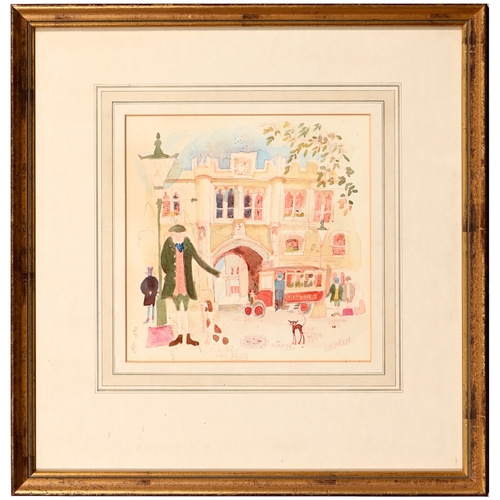 614 - Colin Carr (1929-2002) - Fred Hunt's Removal Van, Lincoln; White Hart, Lincoln; High Street, Lincoln... 