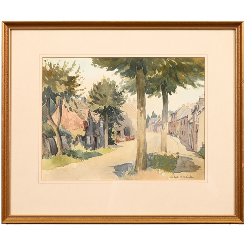 618 - Judith Audrey Allenby Oyler, 20th century - The Castle, Isle of Whithorn, signed, titled verso, wate... 