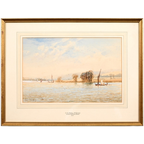 619 - Charles Frederick Allbon (1856-1926) - On the Medway, near Rochester, monogrammed, titled and dated ... 