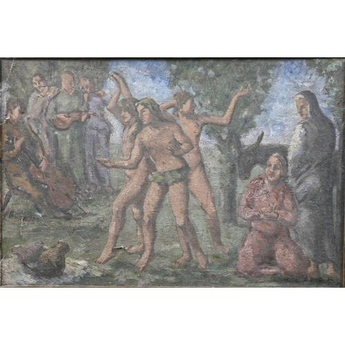 622 - English School, early 20th century - Dance to the Music of Time, indistinctly signed and dated 19*2,... 