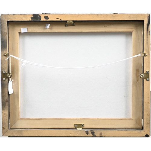 625 - Clench, 64 - An Army by Moonlight, signed and dated 64, oil on board, 34.5 x 44cm; Jeremy Leigh, lat... 