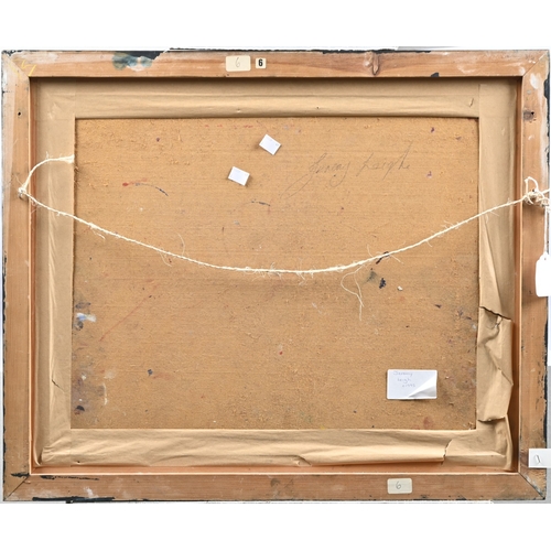 625 - Clench, 64 - An Army by Moonlight, signed and dated 64, oil on board, 34.5 x 44cm; Jeremy Leigh, lat... 