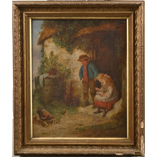 628 - Mark William Langlois (1848-1924) - The Age of Innocence, a pair, signed, oil on canvas, 53.5 x 44cm... 