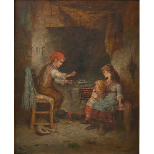 628 - Mark William Langlois (1848-1924) - The Age of Innocence, a pair, signed, oil on canvas, 53.5 x 44cm... 
