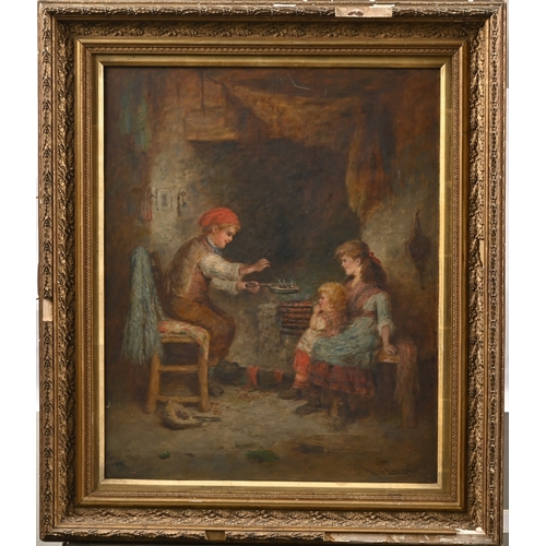 628 - Mark William Langlois (1848-1924) - The Age of Innocence, a pair, signed, oil on canvas, 53.5 x 44cm... 