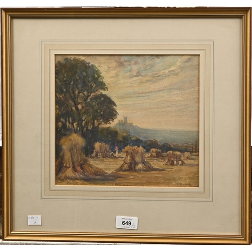 649 - Stephen Bullock (1889–1971) - Lincoln from Canwick, signed, titled and dated 1926, 23 x 25.5cm; and ... 