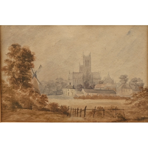 649 - Stephen Bullock (1889–1971) - Lincoln from Canwick, signed, titled and dated 1926, 23 x 25.5cm; and ... 