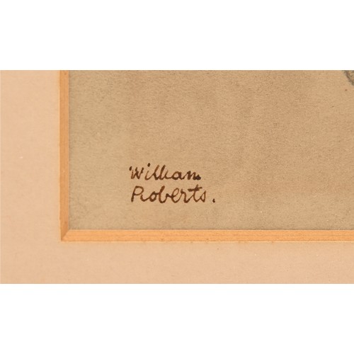 630 - William Roberts RA (1895-1980) - The Beach, signed, titled label verso, watercolour and pencil, 34.5... 