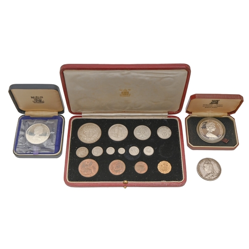 248 - United Kingdom. George VI proof set, Crown – Farthing, including Maundy (lacks ‘English’ shilling), ... 