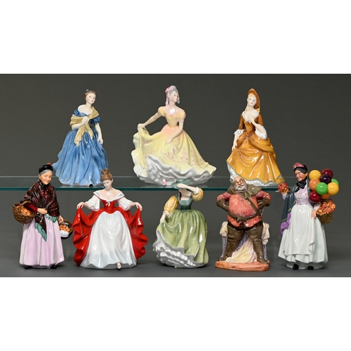 338 - Fifteen Royal Doulton, Nao and Zaphir figures and models and two Nao figural lamp bases, late 20th c... 