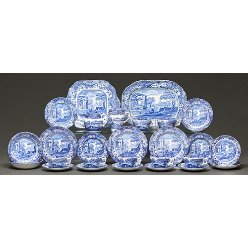 346 - A Spode Italian pattern tea service, second half 20th c, printed mark (28)