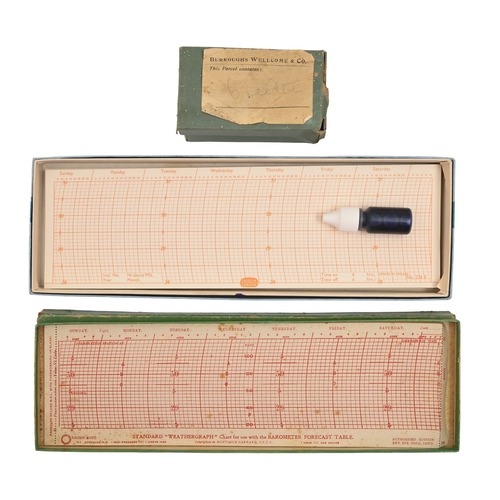 481 - An oak barograph, early 20th c, with frosted gilt brass mechanism and plated diaphragm, bevelled gla... 