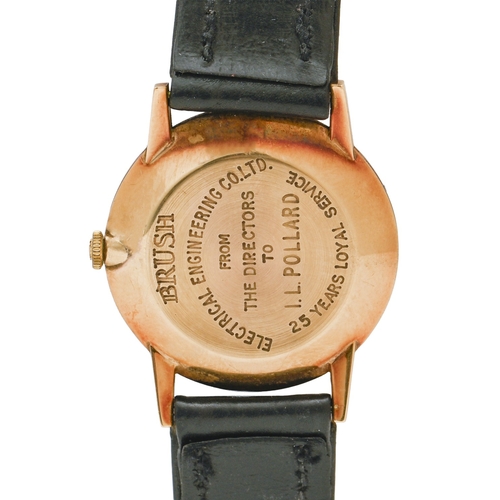 50 - A Tissot 9ct gold gentleman's wristwatch, 34mm diam