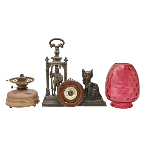 507 - A Victorian cast iron figural door stop, 45cm h, a later example, 