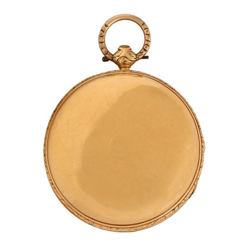 51 - An English 18ct gold fusee lever watch, James Duncan, Old Bond St [London], No. 5726, with engraved ... 