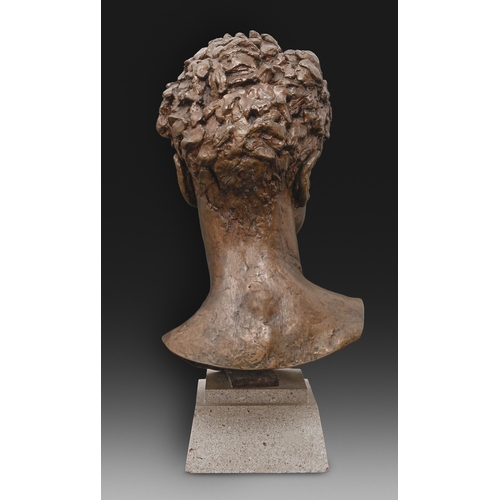 617 - Sir Jacob Epstein KBE (1880-1959) - The Honourable Wynne Godley, bronze, on Hopton Wood stone plinth... 